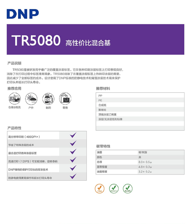 TR5080混合基碳帶